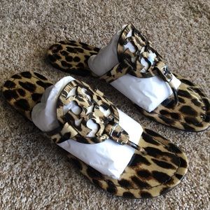 Tory Burch Miller Sandals-Natural Leopard